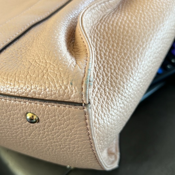 Aimee Kestenberg Pink Pebbled Leather Tote Bag Purse - Picture 11 of 11